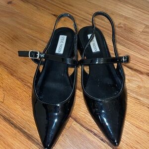 Steve Madden Black Patent Leather Flats